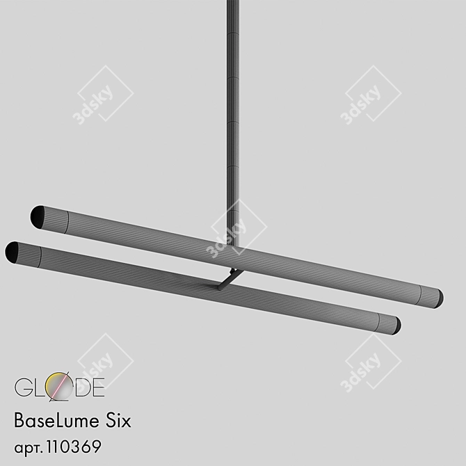 BaseLume Six Minimalist Steel Lamp 3D model image 5
