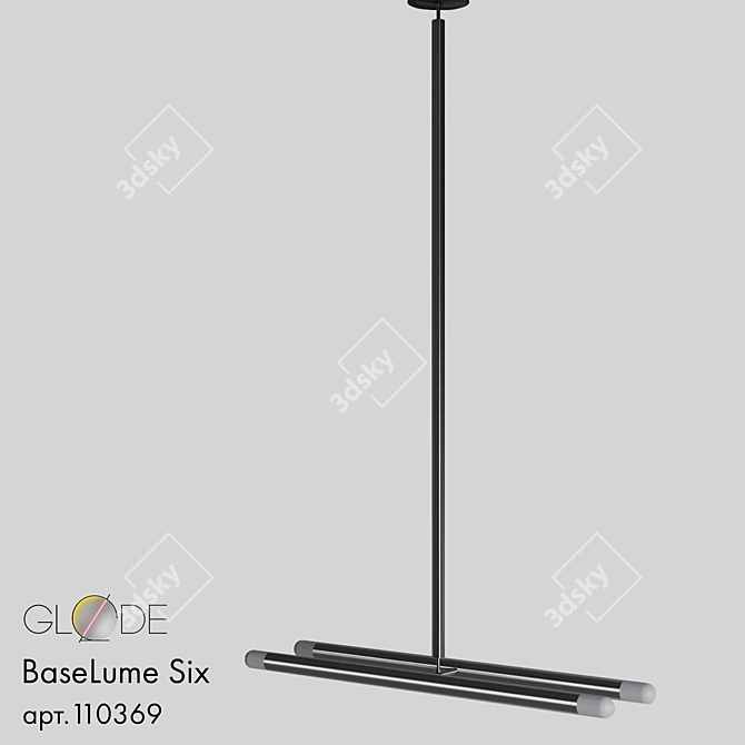 BaseLume Six Minimalist Steel Lamp 3D model image 6