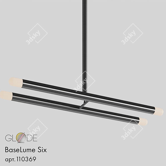 BaseLume Six Minimalist Steel Lamp 3D model image 8
