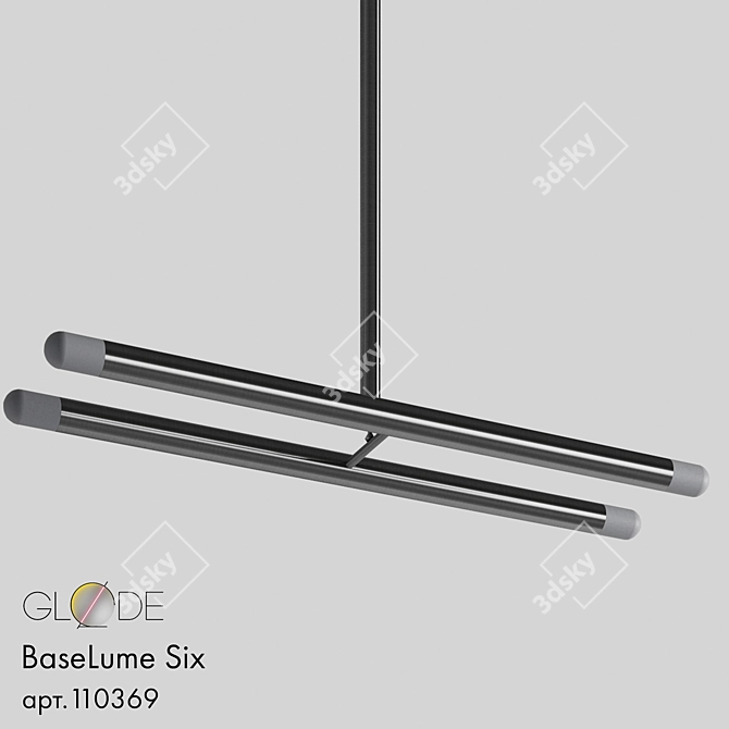 BaseLume Six Minimalist Steel Lamp 3D model image 9