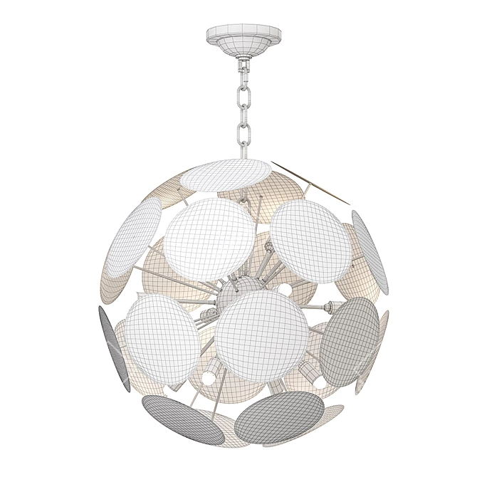 Elegant Inca Ball Pendant Chandelier 3D model image 3