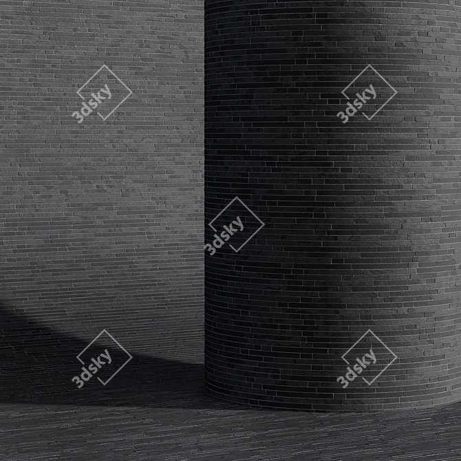 Modern Minimalist Long Cladding Brick 3D model image 4