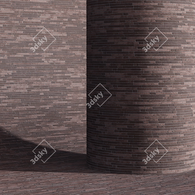 Modern Minimalist Long Cladding Brick 3D model image 5