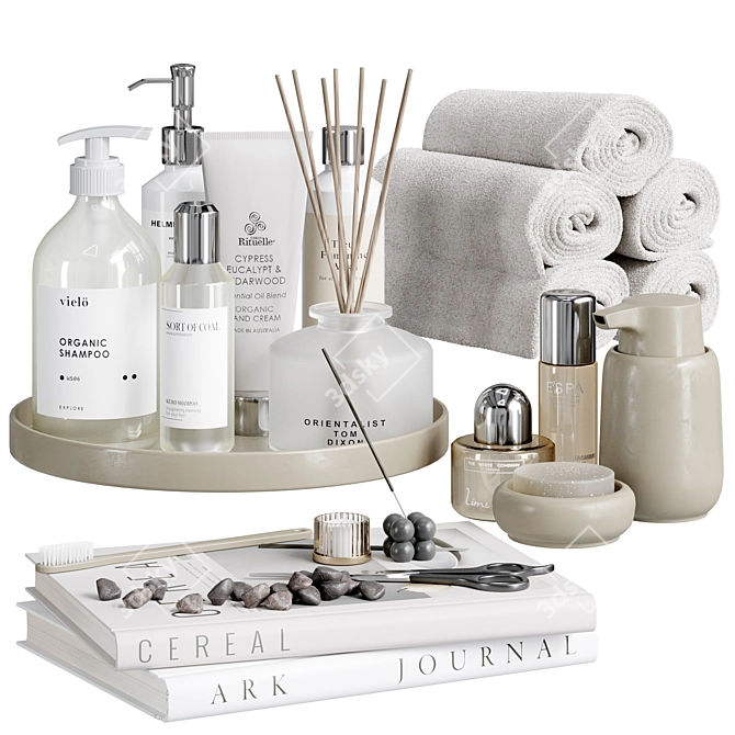 Luxury Bathroom Accessories Set - 3D Models 3D model image 1