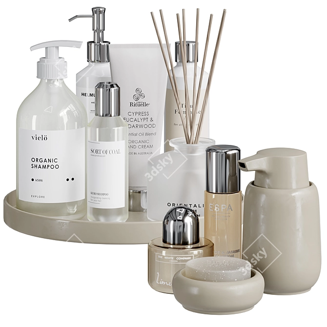 Luxury Bathroom Accessories Set - 3D Models 3D model image 2