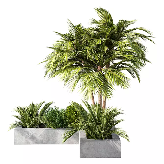 Outdoor Greenery Set - XL 3D model image 2