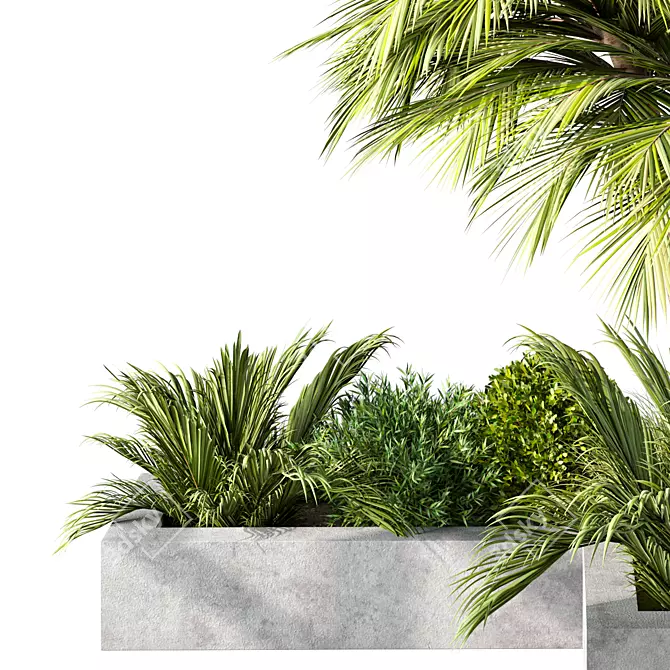 Outdoor Greenery Set - XL 3D model image 3