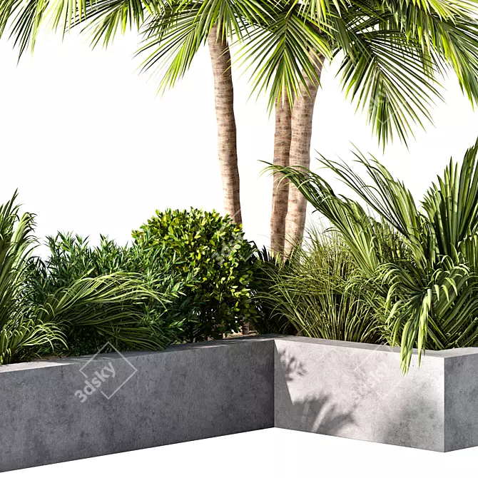 Outdoor Greenery Set - XL 3D model image 4