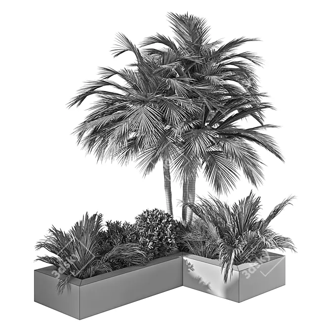 Outdoor Greenery Set - XL 3D model image 5