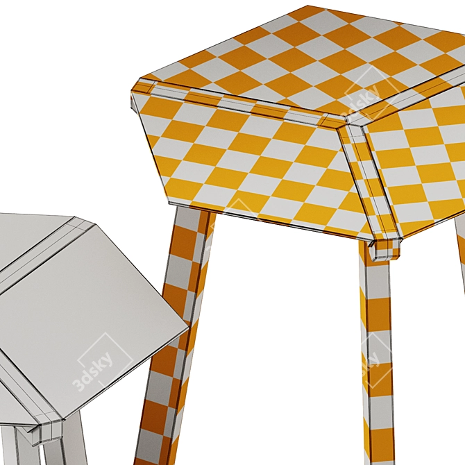 Esa Hexagonal Steel Coffee Table 3D model image 7