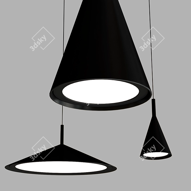 Elegant Metal Pendant Lamp Gordon 3D model image 4