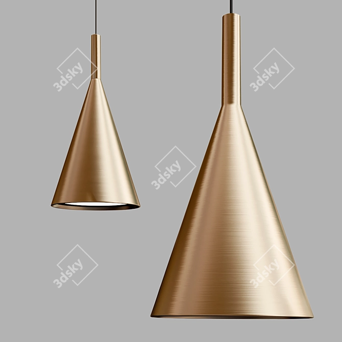 Elegant Metal Pendant Lamp Gordon 3D model image 5