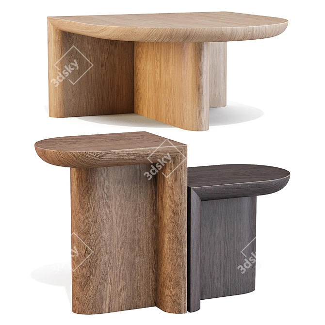 WeWood Re-Form Coffee Side Tables 3D model image 1