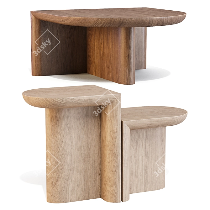 WeWood Re-Form Coffee Side Tables 3D model image 5