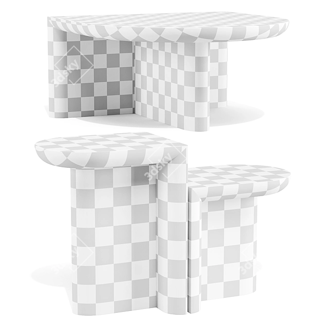 WeWood Re-Form Coffee Side Tables 3D model image 6