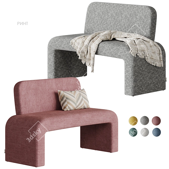 Rint Bucle Sofa: Versatile & Stylish 3D model image 4