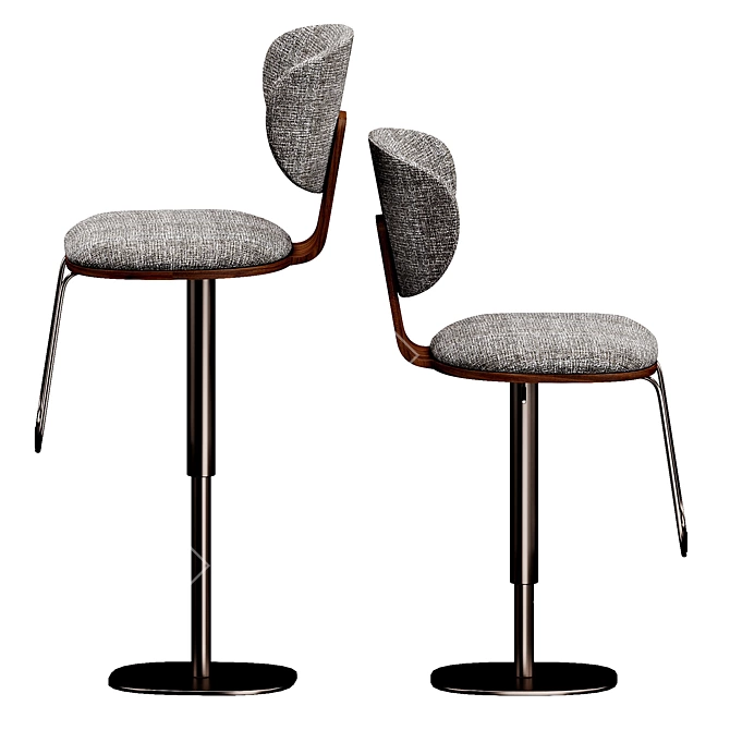 Elegant Bonaldo Olos Stool 3D model image 4