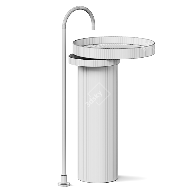 Modern Designer Washbasin by Victor Vasilev 3D model image 4