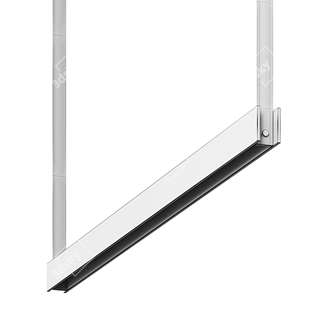 Modern Crystal Suspension Lamp Set 3D model image 5