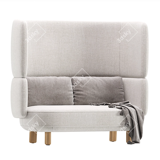 Cosmic Nest Sofa in Beige 3D model image 1