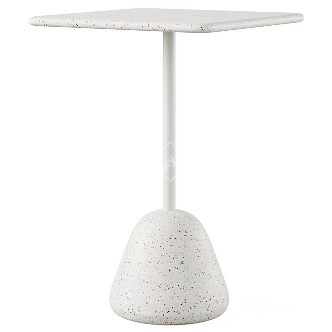 Terrazzo Bar Table & Stool 3D model image 2