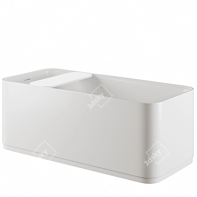 Modern Cross Bathtub Set 3D model image 2