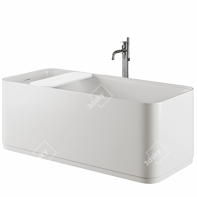 Modern Cross Bathtub Set 3D model image 4