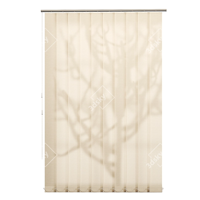 Customizable Fabric Vertical Blinds 3D model image 2