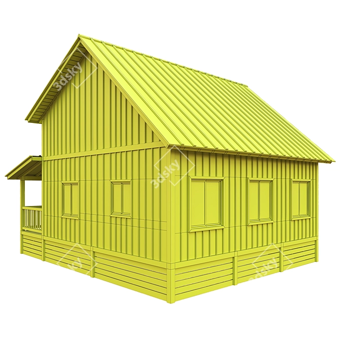 Rustic Forest Cabin Model 3D model image 4