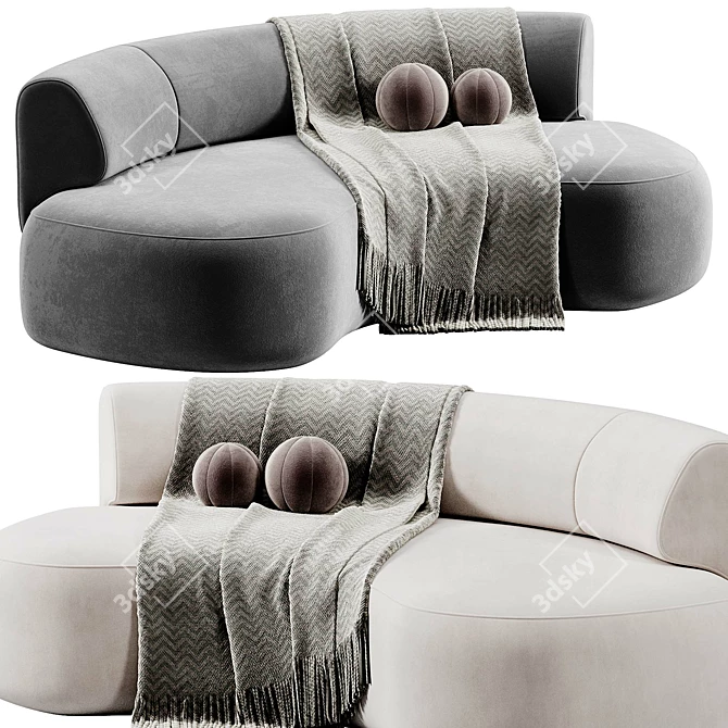 Contemporary LEK Sofa by Delcourt 3D model image 3