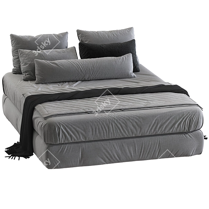 Beding №199 Double Bed 3D Model 3D model image 6