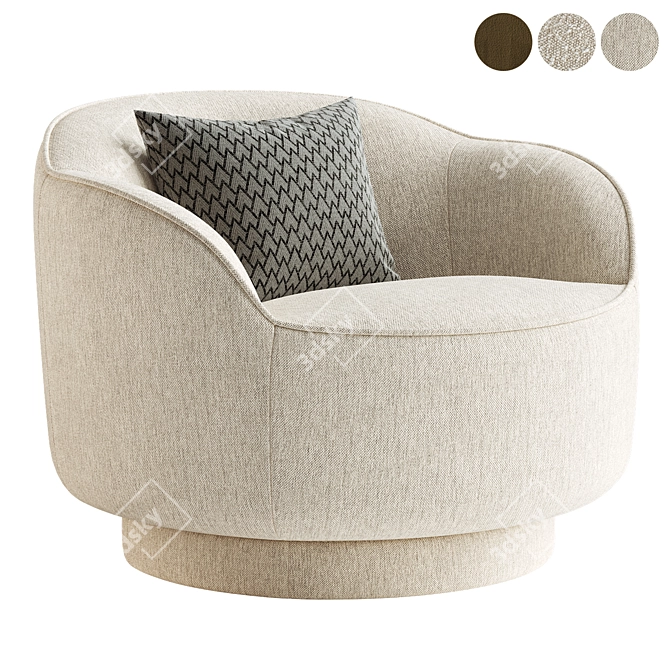 Mod Fern Swivel Chair 3D model image 1