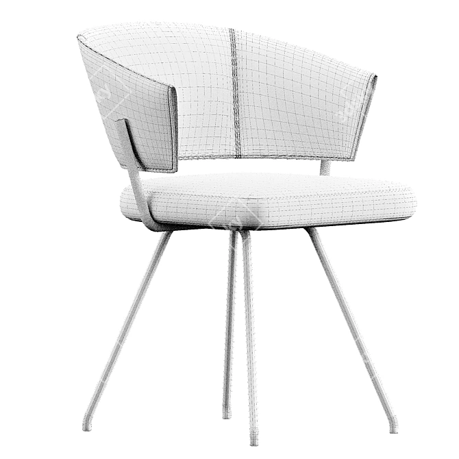 Minimalist Upholstered Chair Bahia 3D model image 6