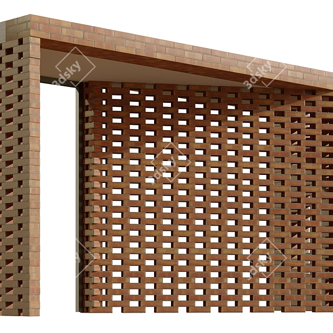 Brick Masonry Entrance Ensemble 3D model image 5