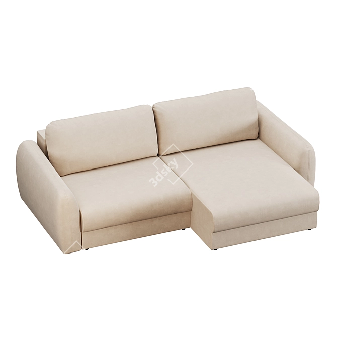 Biani Corner Sofa Set, Versatile Materials 3D model image 4