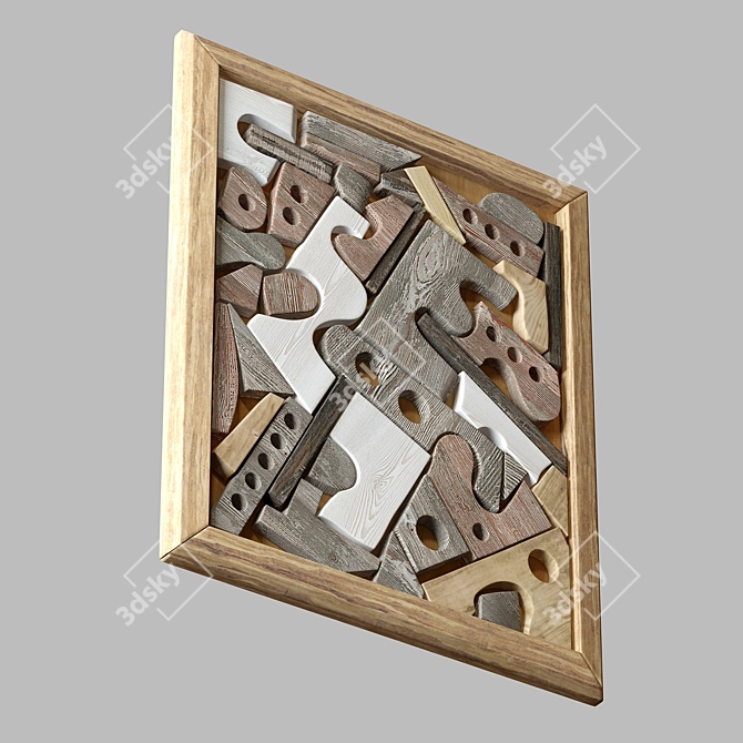 Vray 6 Wood Panel Texture 3D model image 3