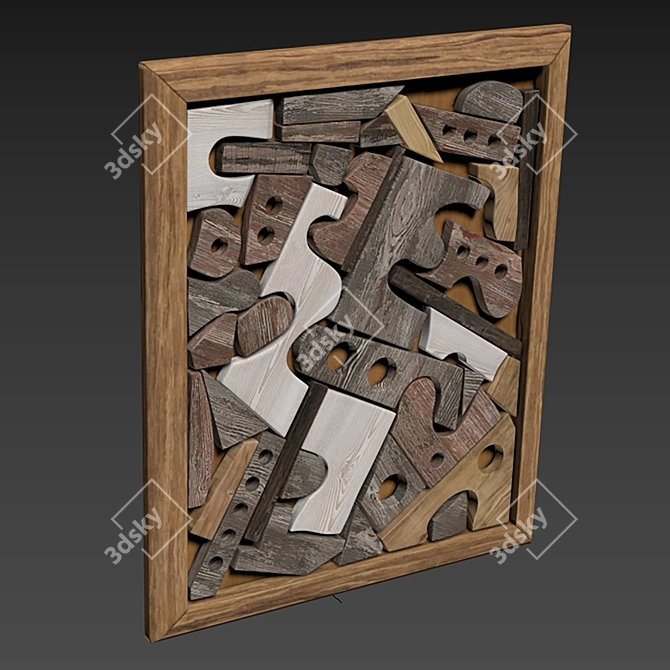 Vray 6 Wood Panel Texture 3D model image 5