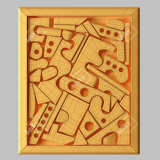 Vray 6 Wood Panel Texture 3D model image 6