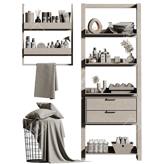 Modern Bathroom Accessory Set 02 3D model image 10