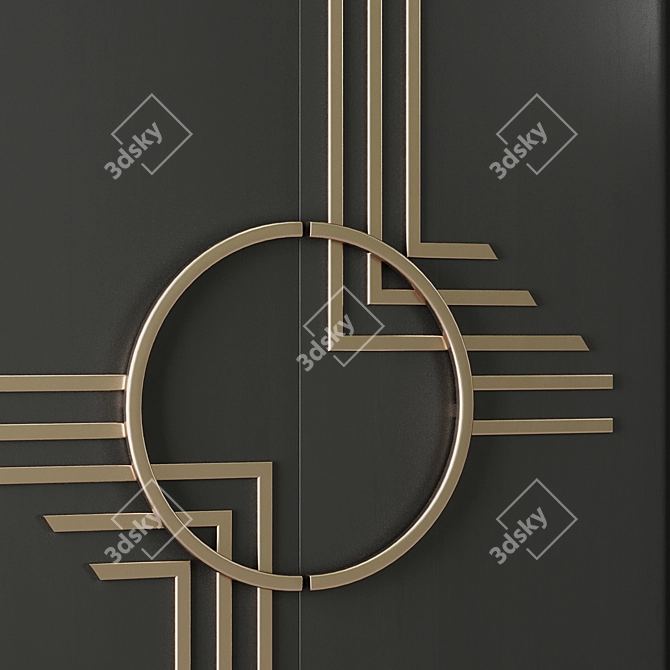 Modern Entrance Door Set63 - 3D	Model 3D model image 4