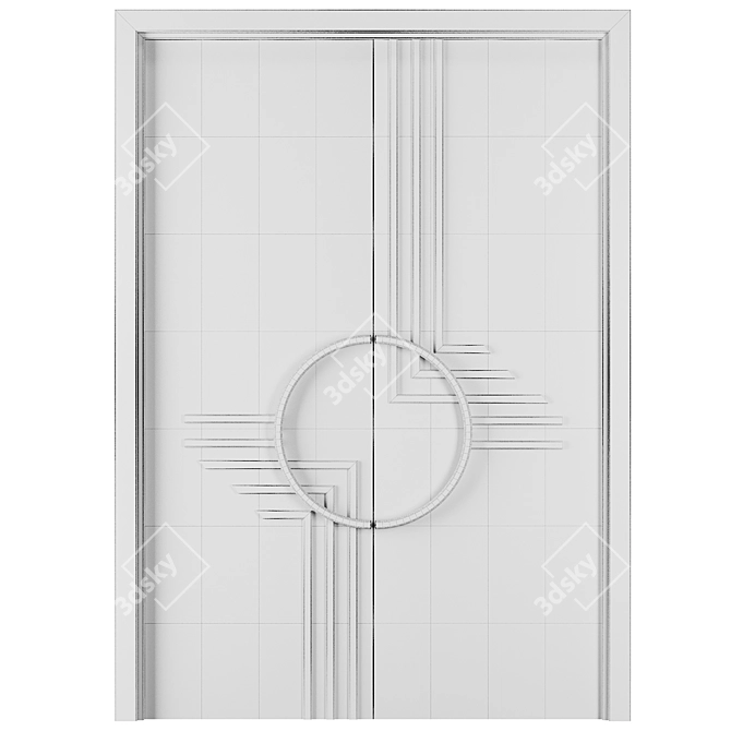 Modern Entrance Door Set63 - 3D	Model 3D model image 5