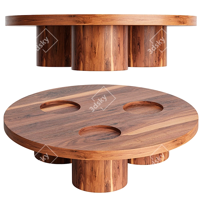 Sleek Estudio Persona Vassoio Table 3D model image 1