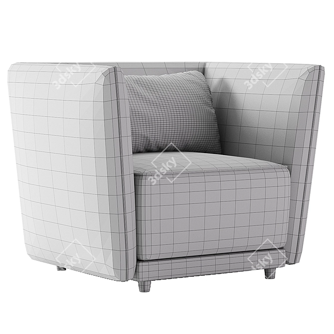 Modern Armchair Nisa Collection Products 3D model image 5