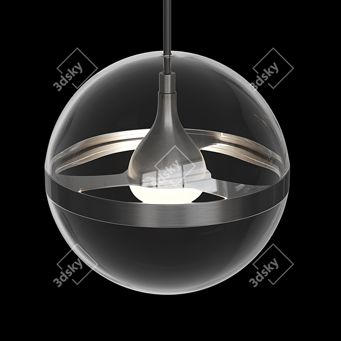 Suspended LED Globe Pendant Lamp 3D model image 2