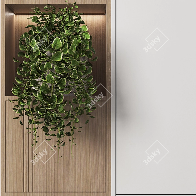 Luxury Wood Wardrobe 3D Model 3D model image 3
