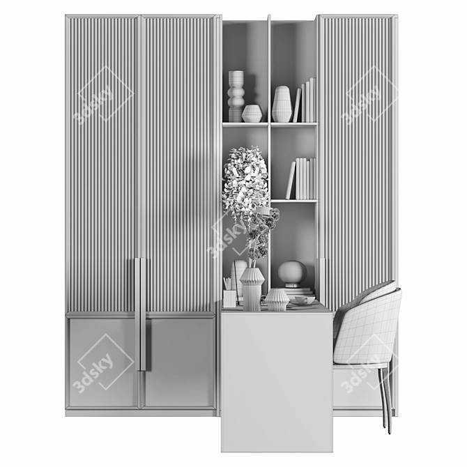 Modern Home Office Furniture Set 3D model image 8