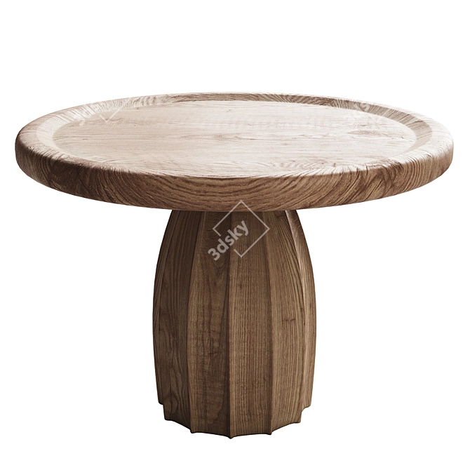  Boho Drum Side Table 3D model image 2