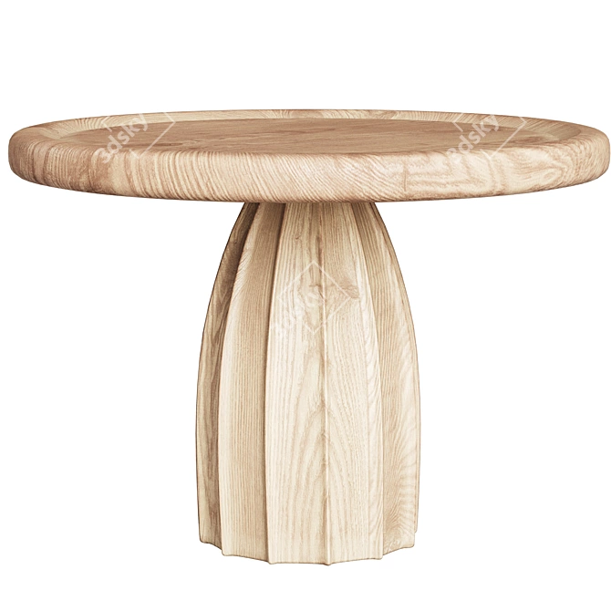  Boho Drum Side Table 3D model image 4