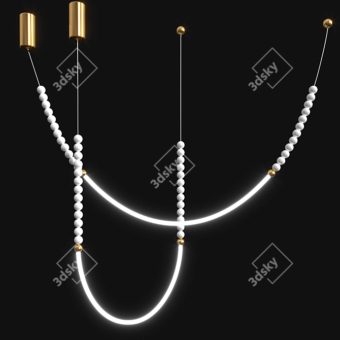 Modern Hanging Pendant Lamp LC42 3D model image 4