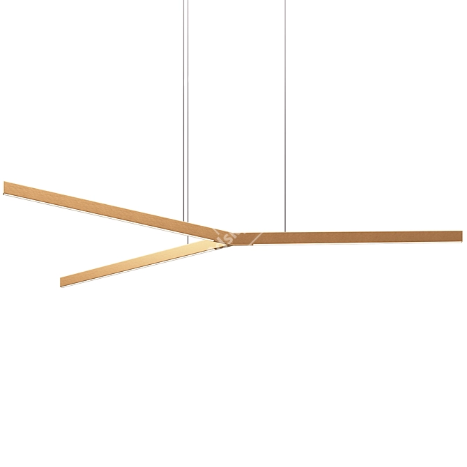 LAMETTA CenterSvet Chandelier Gold-Tone 3D model image 2